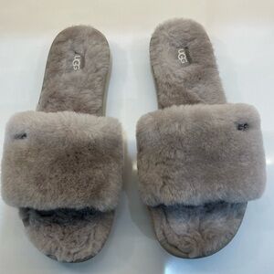 UGG Plush Tan Slippers